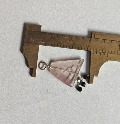 Awesome Handmade Stone 15MM Approx Rectangle Shape Rose Quartz Slice Gemstone Pendant Drilled Setting 925 Sterling Silver Pendant For Happy Birthday Gift Pendant