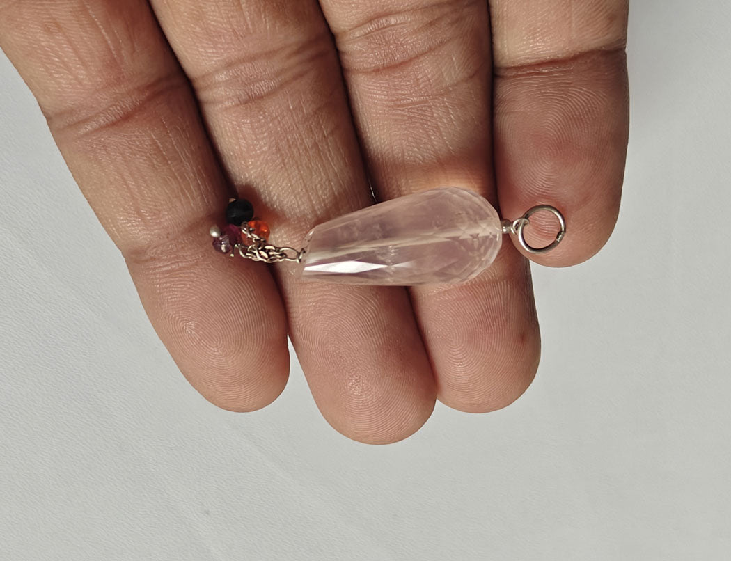 Awesome Handmade Stone 15MM Approx Balan Shape Smoky Quartz Gemstone Beads Pendant Drilled Setting 925 Sterling Silver Pendant For Happy Birthday Gift Pendant