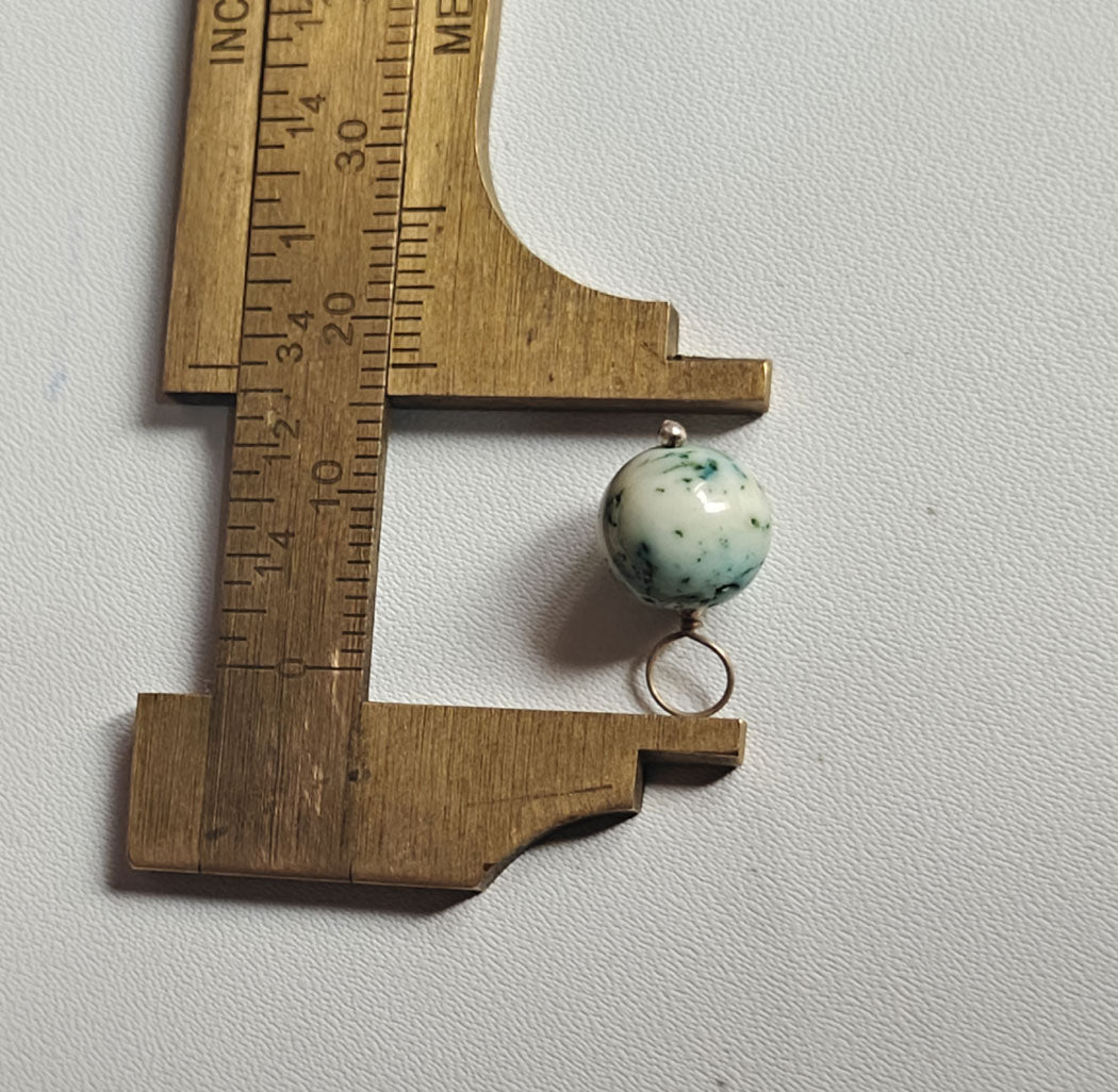 Stone 8MM Approx Round Shape Howlite Gemstone Pendant Drilled Setting Handmade 925 Sterling Silver Pendant For Happy Birthday Gift Pendant