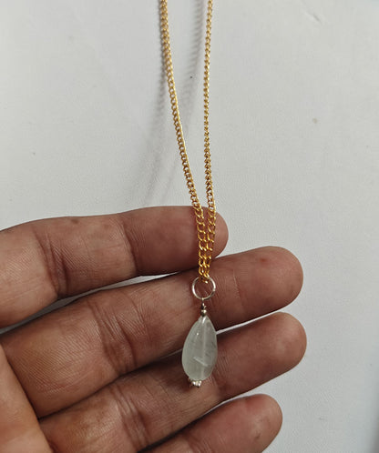 Handmade 925 Sterling Silver Gold Plated Necklace 8MM Round Shape Prehnite Cut Gemstone Drilled Set Necklace Anniversary Gift For Women Necklace