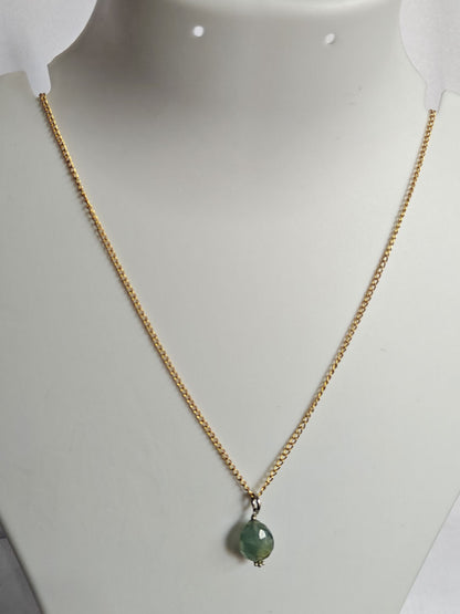 Handmade 925 Sterling Silver Gold Plated Necklace 8MM Round Shape Rutile Quartz Cut Gemstone Drilled Set Necklace Anniversary Gift For Women Necklace