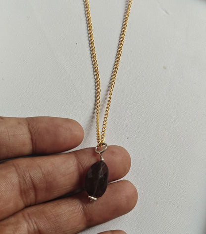 925 Sterling Silver Gold Plated Necklace 8MM Oval Shape Smoky Quartz Cut Gemstone Drilled Set Necklace Anniversary Gift For Women Necklace