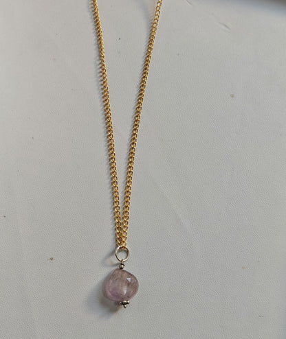 925 Sterling Silver Gold Plated Necklace 10MM Round Shape Aquamarine Cut Gemstone Drilled Set Necklace Anniversary Gift For Women Necklace