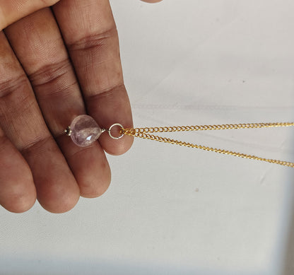 925 Sterling Silver Gold Plated Necklace 10MM Round Shape Aquamarine Cut Gemstone Drilled Set Necklace Anniversary Gift For Women Necklace