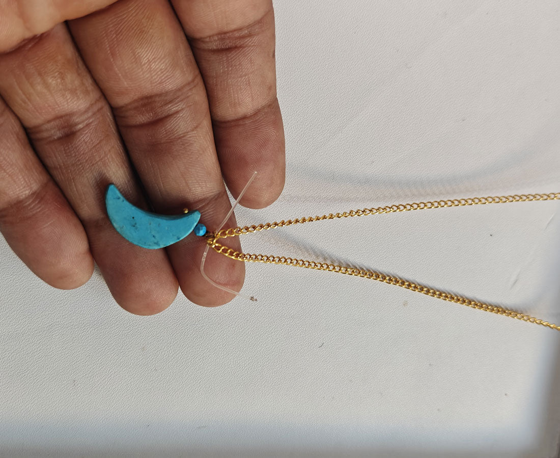 Handmade 925 Sterling Silver Gold Plated Necklace 10MM Oval Shape Tibetan Turquoise Gemstone Drilled Set Necklace Anniversary Gift For Women Necklace