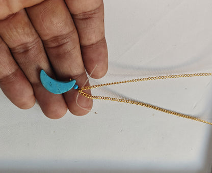 Handmade 925 Sterling Silver Gold Plated Necklace 10MM Oval Shape Tibetan Turquoise Gemstone Drilled Set Necklace Anniversary Gift For Women Necklace