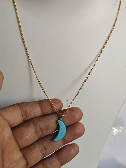 Handmade 925 Sterling Silver Gold Plated Necklace 10MM Oval Shape Tibetan Turquoise Gemstone Drilled Set Necklace Anniversary Gift For Women Necklace