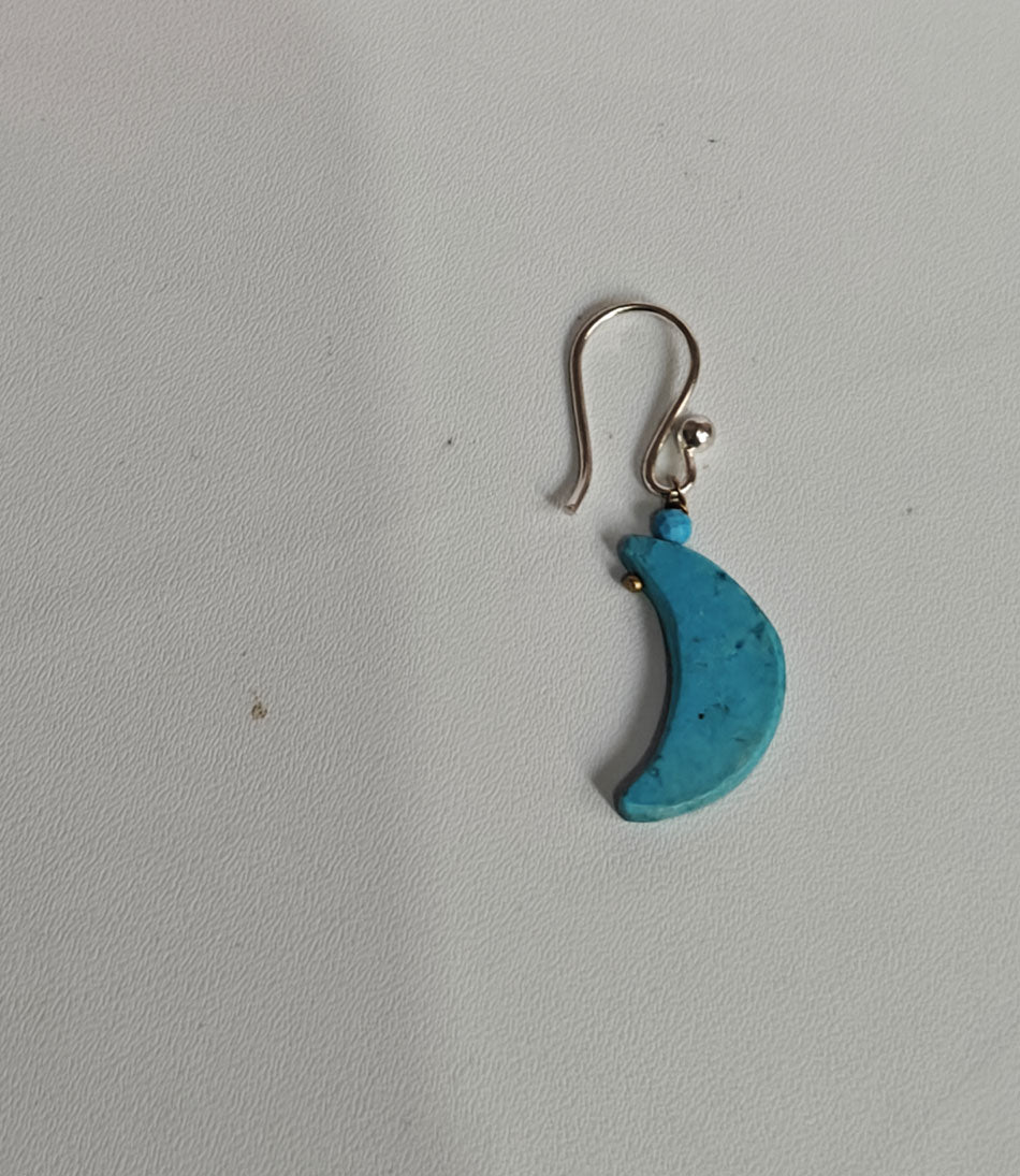 925 Sterling Silver Dangle Pair Earrings Oval 10MM Tibetan Turquoise Gemstone Earring Drilled Set For Women or Girl's Jewelry