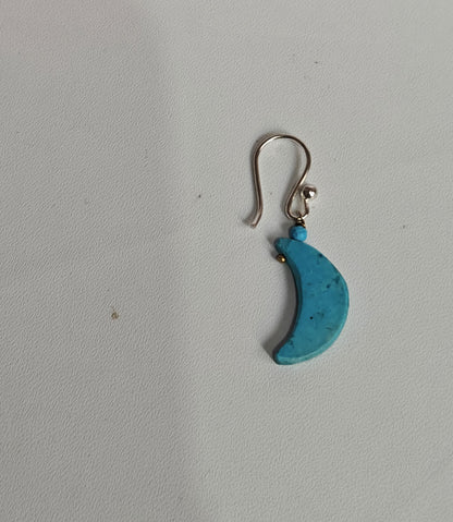 925 Sterling Silver Dangle Pair Earrings Oval 10MM Tibetan Turquoise Gemstone Earring Drilled Set For Women or Girl's Jewelry