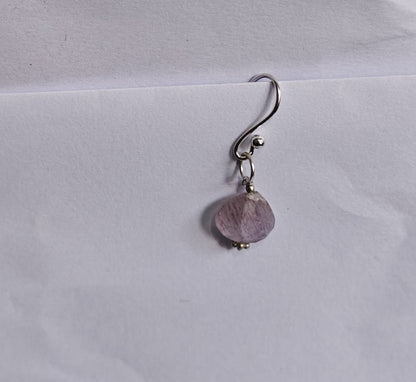 Handmade 925 Sterling Silver Dangle Pair Earrings Heart Shape 8MM Rainbow Moonstone Beads Gemstone Earring Drilled Set For Women or Girl's Jewelry