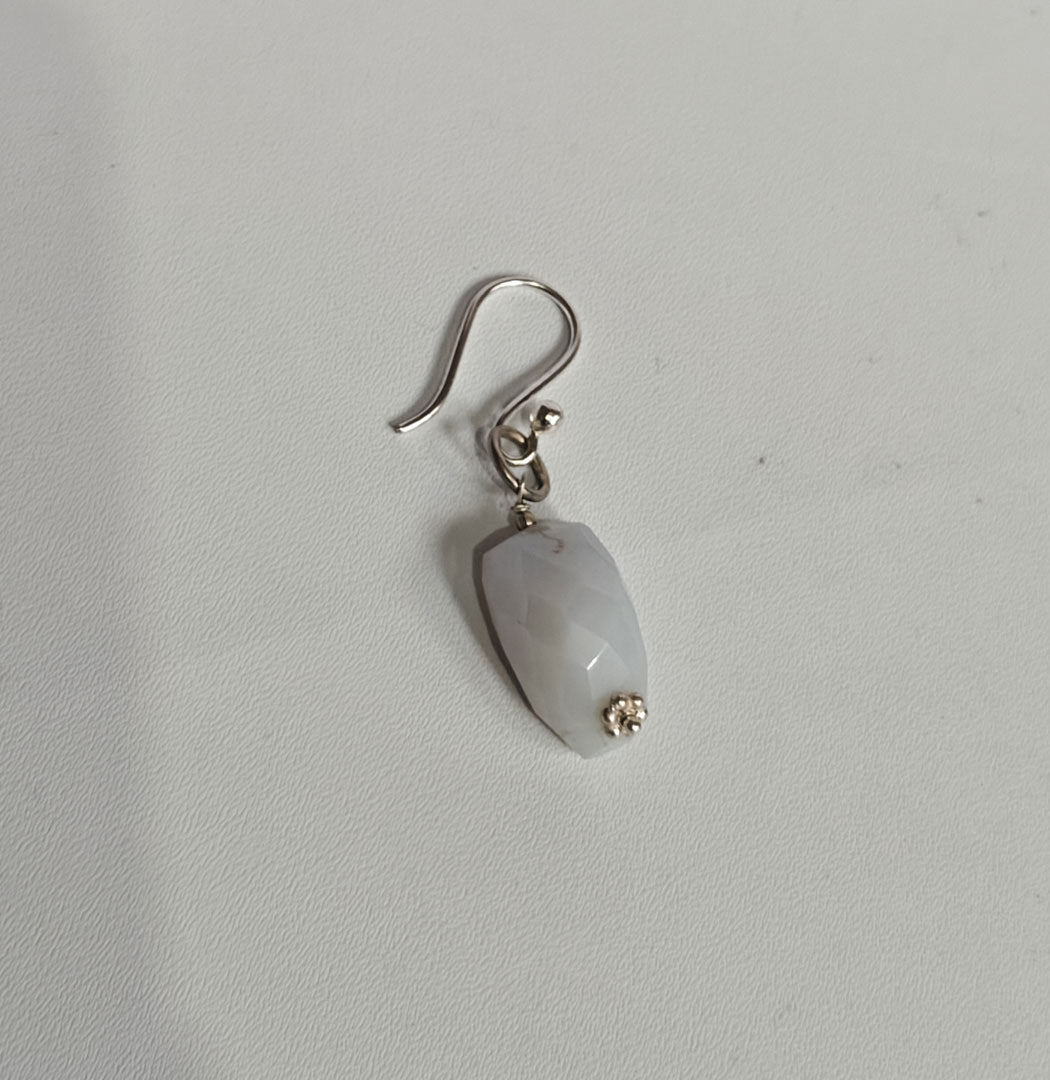 Handmade 925 Sterling Silver Heart Dangle Earrings