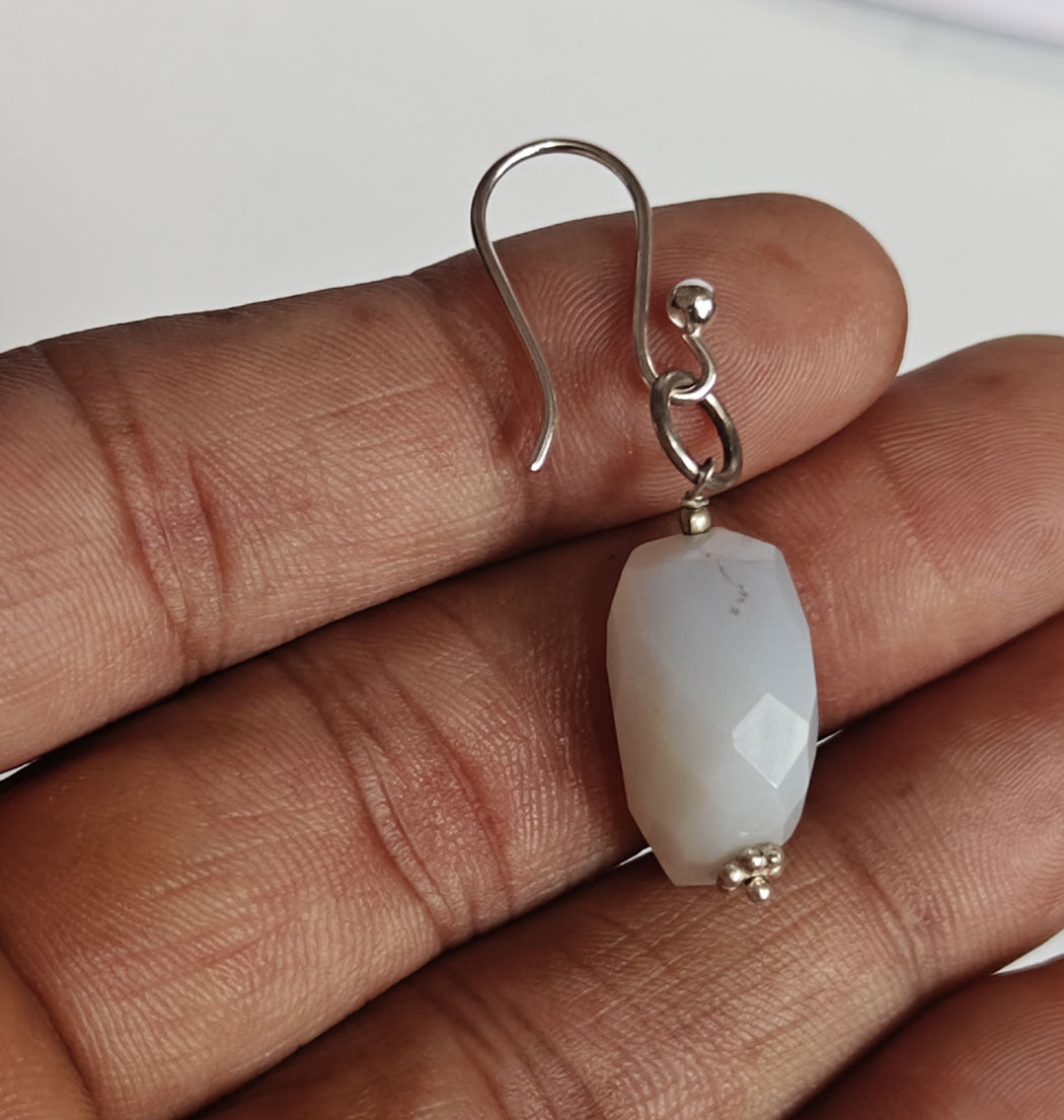 Handmade 925 Sterling Silver Heart Dangle Earrings