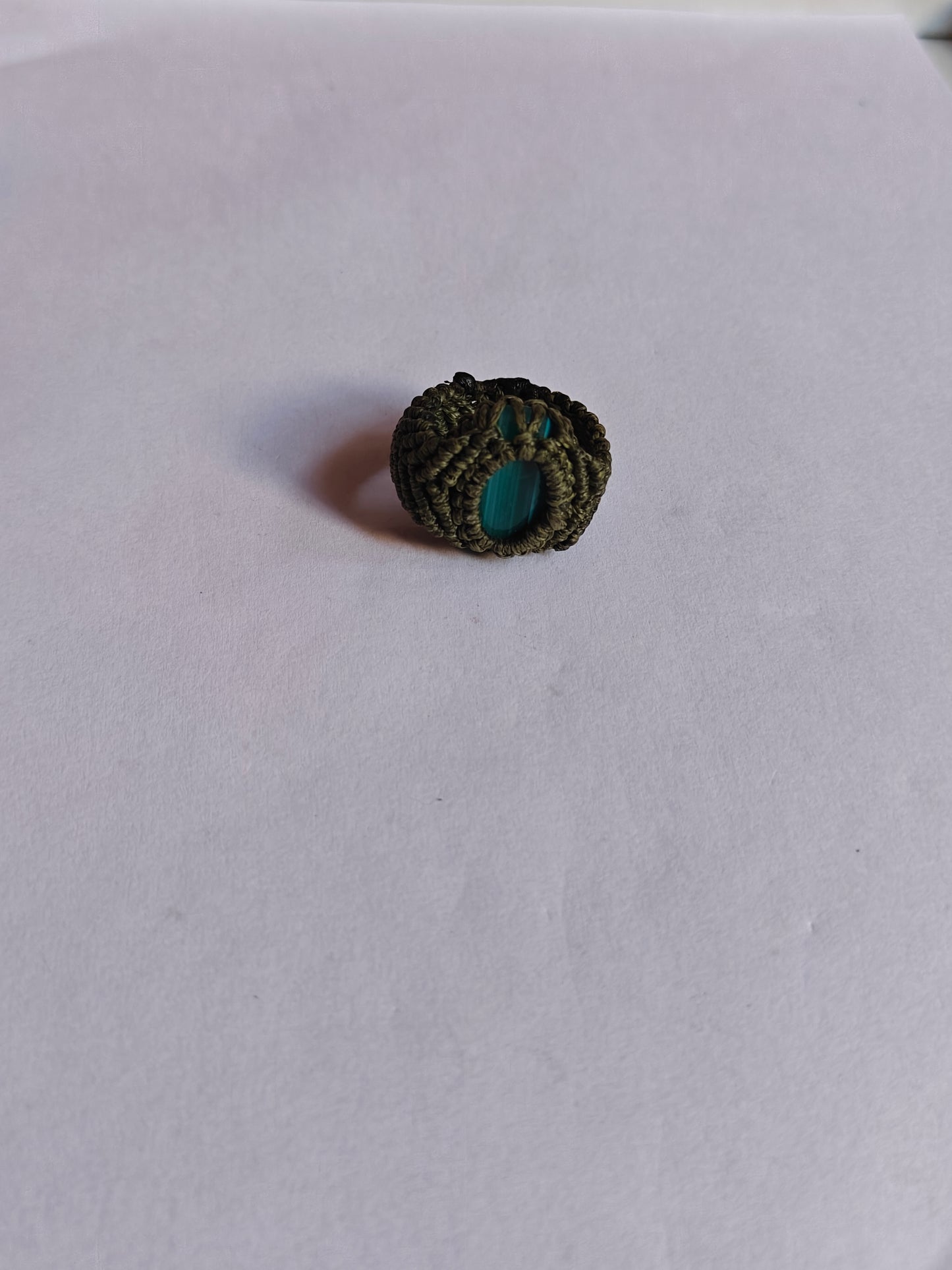 Boho Macrame Gemstone Rings Pack – Red Blue Green Black Beige