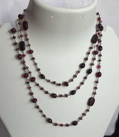 Handmade 3T10mm Natural Amethyst Beads Gems Uneven Shape Metal Chain Necklace Bezel With Drilled Set Jewelry For Women Gift Metal Brass Necklace Jewelry