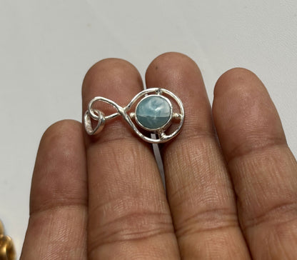 Handmade 12To15MM Multiple Shape Rainbow Moonstone or Mix Stone Pendant Bezel Setting 925 Sterling Silver Gold Plated Pendant Anniversary Gift for Wife For Her