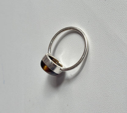 Handmade 925 Sterling Silver Adjustable Rings 12MM Oval Shape Tiger Eyes Gemstone Ring Bezel Setting Ring For Anniversary Gift Ring