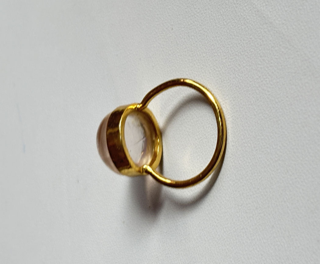 Handmade 925 Sterling Silver Adjustable Rings 12MM Oval Shape Rose Quartz Gemstone Ring Bezel Setting Ring For Anniversary Gift Ring