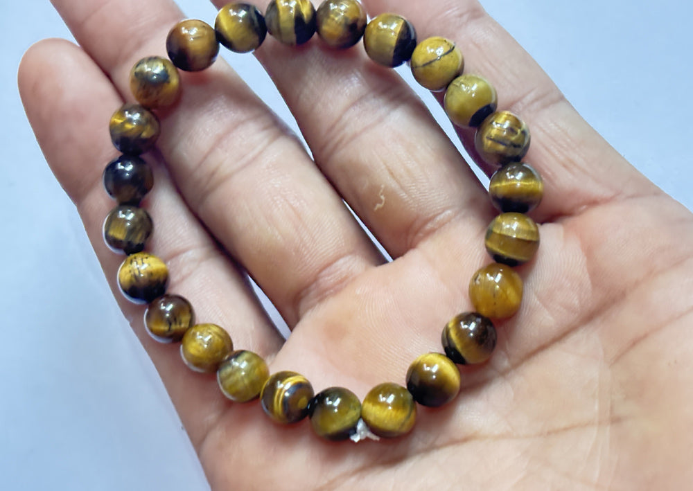 Handmade Brass Adjustable Bracelet 8mm Citrine Natural Beads Gems Drilled Set Fashion Bracelet For Women Gift