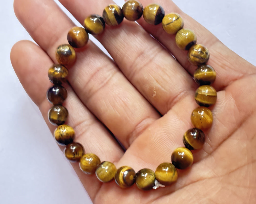Handmade Brass Adjustable Bracelet 8mm Citrine Natural Beads Gems Drilled Set Fashion Bracelet For Women Gift