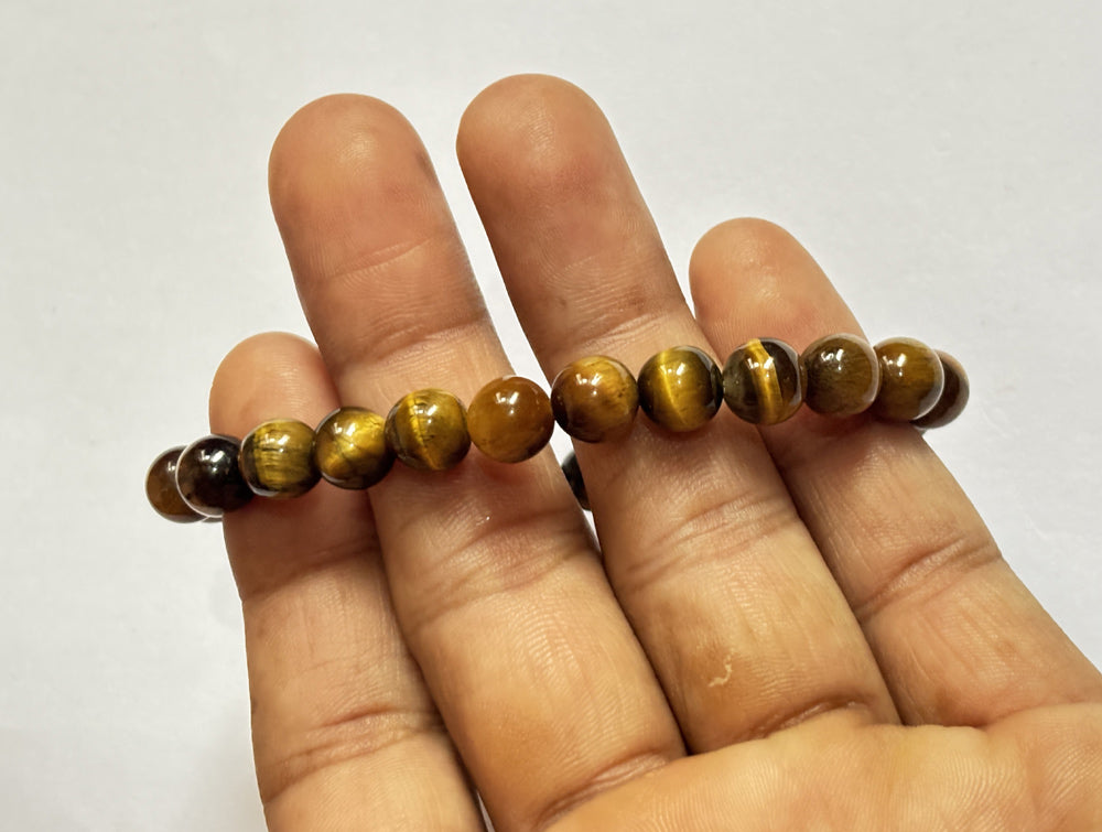 Handmade Brass Adjustable Bracelet 8mm Citrine Natural Beads Gems Drilled Set Fashion Bracelet For Women Gift
