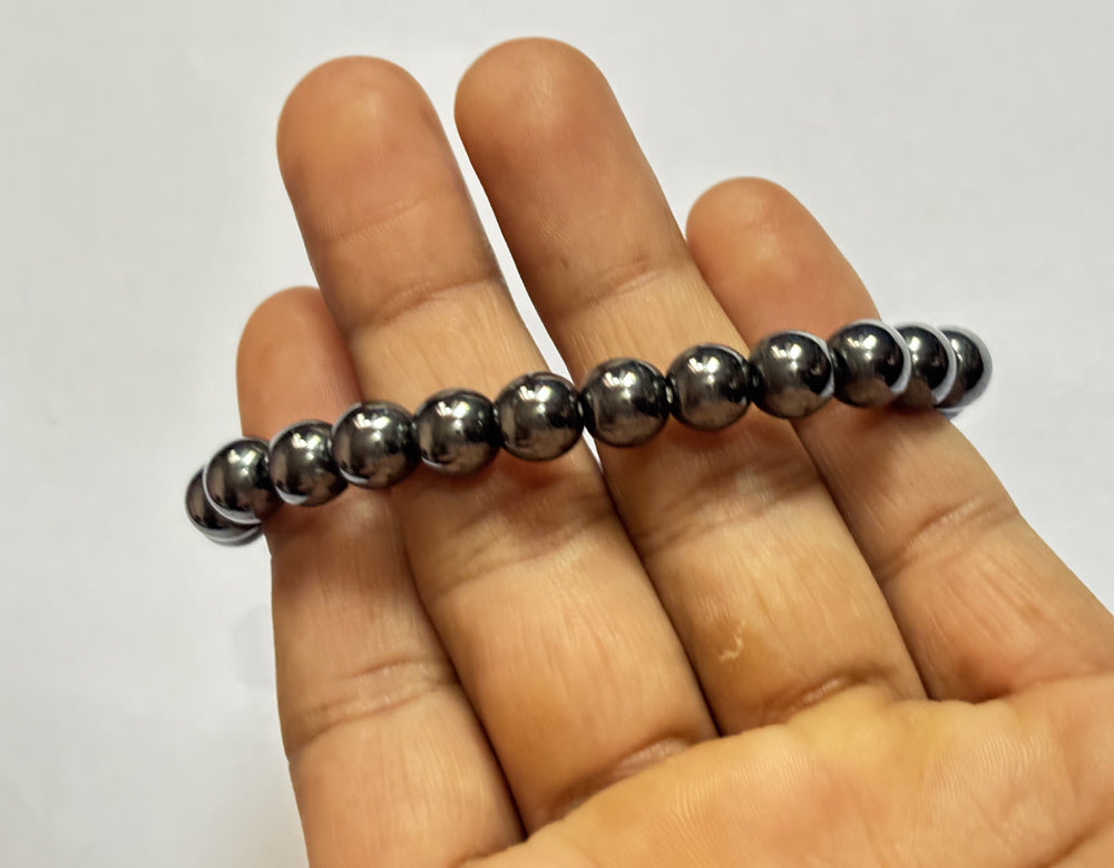 Trendy Handmade Adjustable Bracelet 8mm Hematite Beads Natural Beads Gems Drilled Set Fashion Bracelet For Women Gift's (Copy)