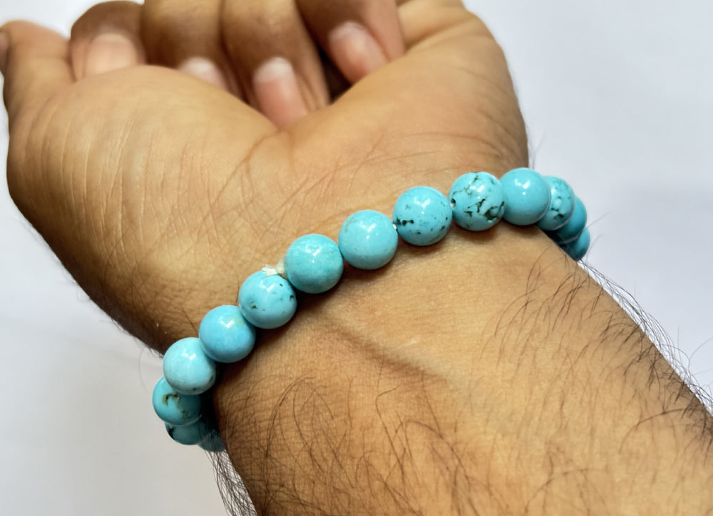 2025 Trendy Handmade Brass Adjustable Bracelet 8mm Larimar Natural Beads Gems Drilled Set Fashion Bracelet For Women Gift's