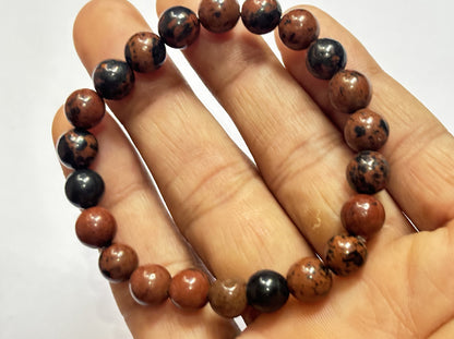 2025 Trendy Handmade Brass Adjustable Bracelet 8mm Larimar Natural Beads Gems Drilled Set Fashion Bracelet For Women Gift's