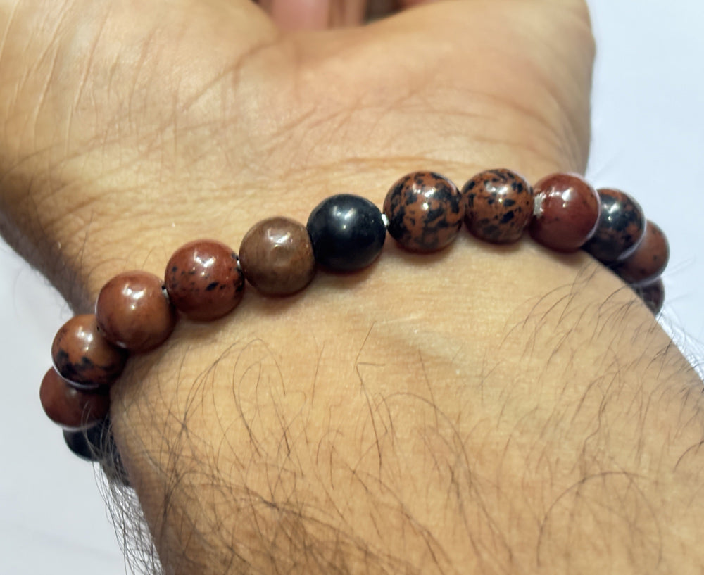2025 Trendy Handmade Brass Adjustable Bracelet 8mm Larimar Natural Beads Gems Drilled Set Fashion Bracelet For Women Gift's