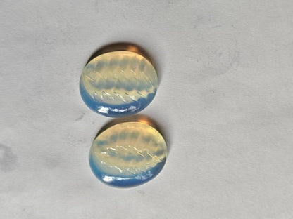 Carved Steal Your Face Skull Cabochons | Labradorite Opalite