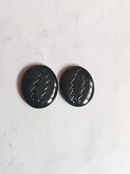 Carved Steal Your Face Skull Cabochons | Labradorite Opalite