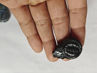 Carved Steal Your Face Skull Cabochons | Labradorite Opalite