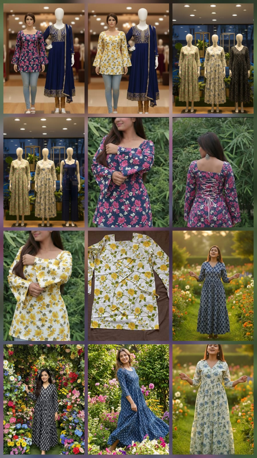 White & Yellow Floral Top | Bell-Sleeve Summer Print