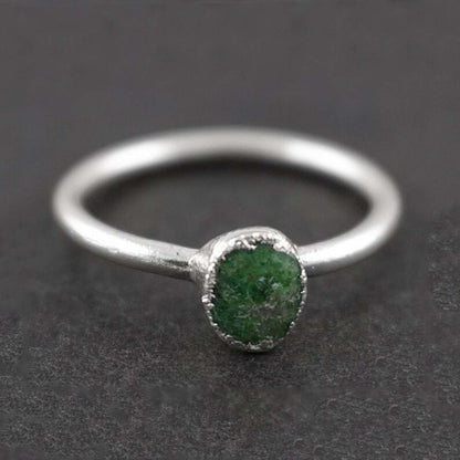 Handmade Brass Ring 8MM Round Shape Kunzite Gemstone Bezel Set Ring For Happy Birthday Gift For Women (Copy)