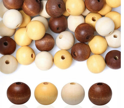 Round Shape 8MM Wooden Beads Handmade Drilled Set Green Color Wood Used For Necklace And Bracelet Any Jewelry Making