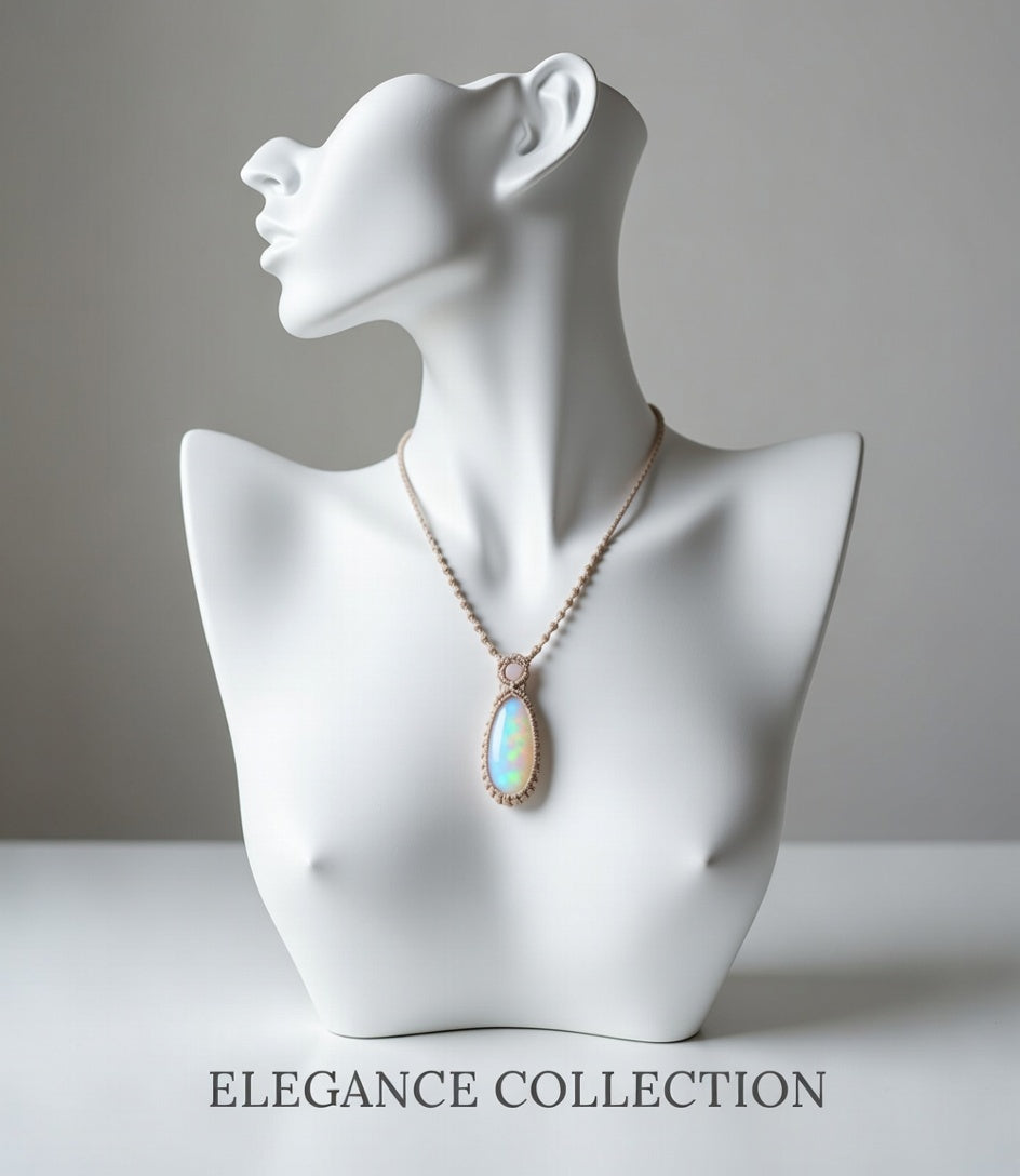 Moonstone Macrame Pendant Necklace with Rose Quartz