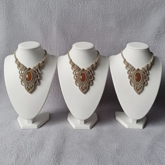 Sparkling Goldstone Boho Macramé Pendant | Hariom Creations