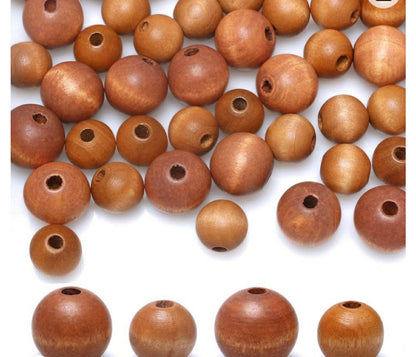 Round Shape 8MM Wooden Beads Handmade Drilled Set Green Color Wood Used For Necklace And Bracelet Any Jewelry Making
